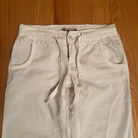 Revolution 55%linen 45% cotton white pants size 5 - Picture 3 of 7